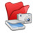 文件夹红色扫描器相机 Folder red scanners cameras